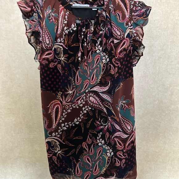 Notations Multicolor Paisley Ruffle Blouse - Picture 2 of 3
